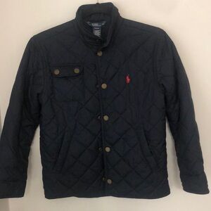 Boys Polo quilted navy jacket! Great condition